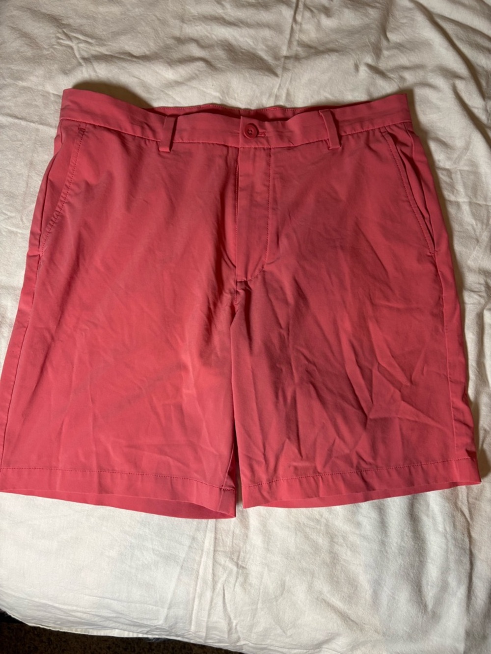 Vineyard Vines Coral Pink Flat-Front Men's Shorts